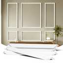 TONGMO 6-Frame Premade Accent Wall Molding Kit, Ready-to-Assemble Wainscoting Panels, Pre-Cut Chair Rail Moulding Trim for Home Décor (6-Frame Style 2)