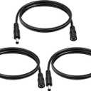 3-Pcs 3.3ft DC 5.5mm x 2.1mm Male to Female Power Extension Cable, 14AWG 12V 24V DC Power Cord for CCTV Camera,Solar Monitor, Solar Panels