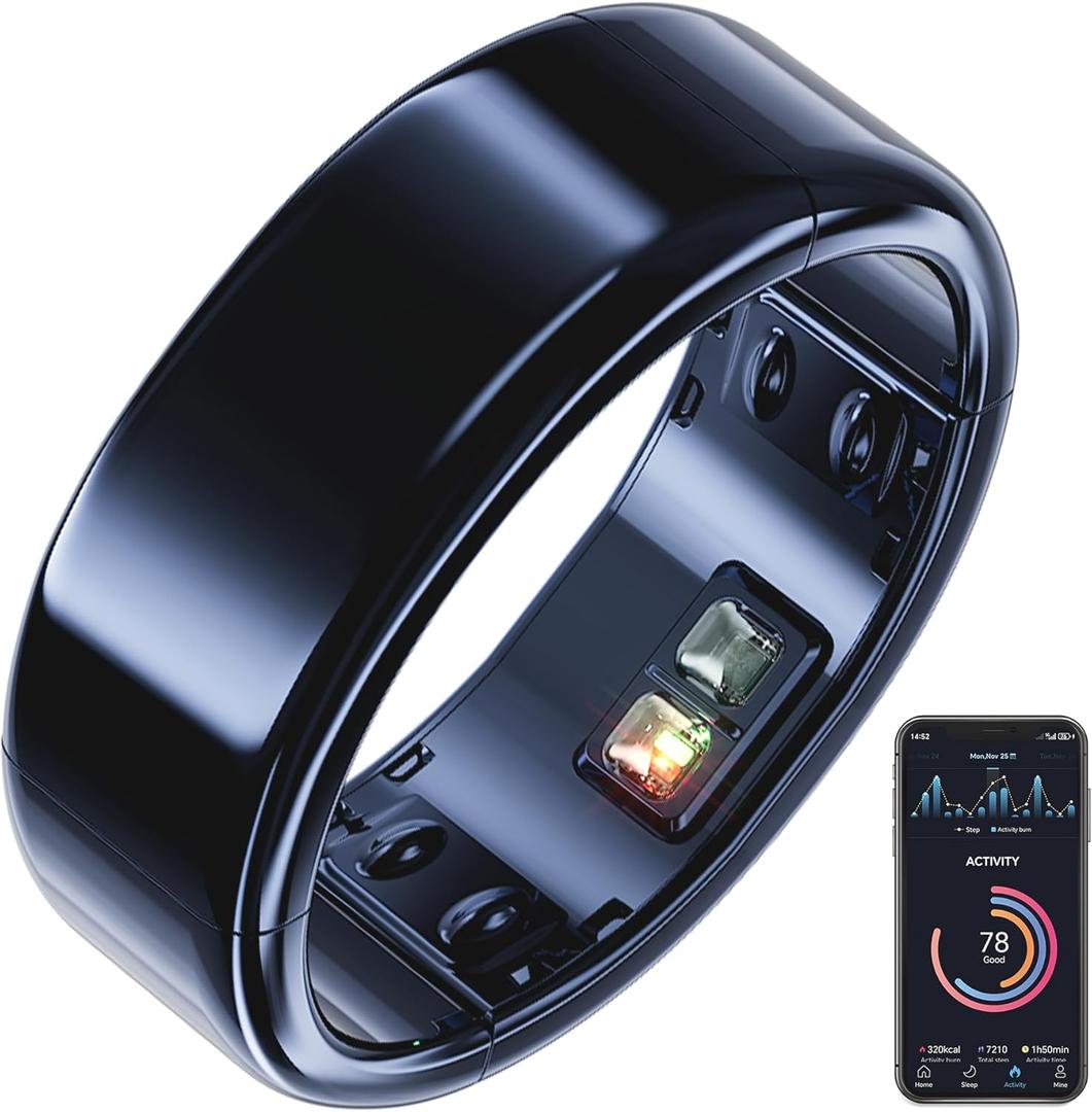 Smart Ring-Adjustable Wearable Ring for Men & Women, Blood Oxygen & Blood Pressure Ring,No App Subscription, Fitness Ring for Sleep Tracking - Heart Rate - Fitness Tracker (S (size 4-7), Bright Navy) Smart Ring-Adjustable Wearable Ring for Men & Women, Blood Oxygen & Blood Pressure Ring,No App Subscription, Fitness Ring for Sleep Tracking - Heart Rate - Fitness Tracker (S (size 4-7), Bright Navy)