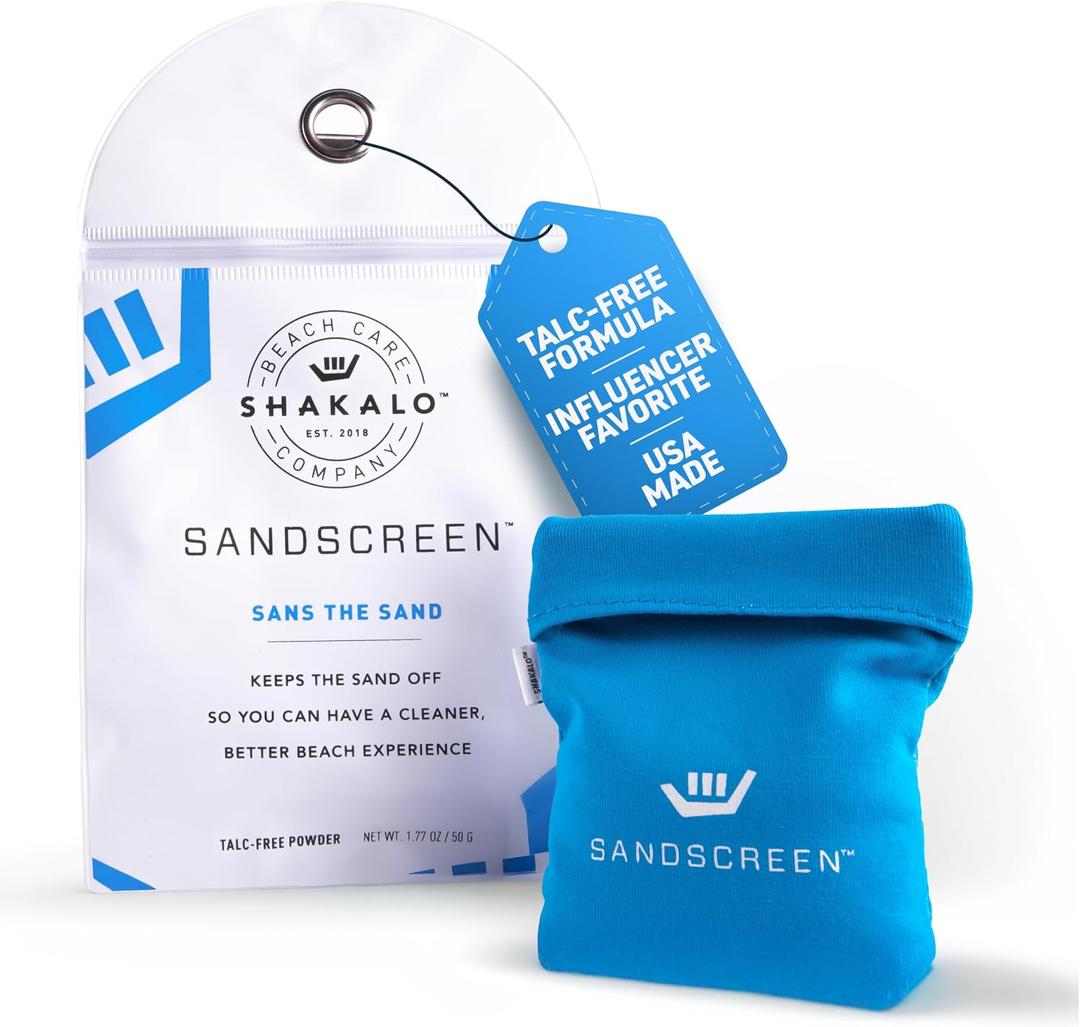 SHAKALO Sand Removal Bag Talc-Free Sand Remover for Beach Days Helps Remove Grains from Skin Without Water Portable Microfiber Beach Accessories Must Haves for Hands, Feet, and Legs Pack 1