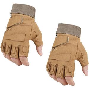 Half Finger Glove Fingerless Finger Back Protective Breathable for Driving, Cycling, Fingerless Climbings Mountaineering Motorbike Grip, M