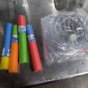 FBSPORT Inflatable Bounce House Water Slide, Bounce House for Kids with Toy Market Stand Splash Pool Bouncer Climbing Wall Water Gun Ball Dart, Bouncy Castle W/620W Blower for Outdoor Indoor, Red