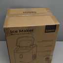 Silonn Nugget Ice Makers Countertop, Chewable Pellet Ice Machine with Self Cleaning Function, Portable Pebble Ice Maker with Ice Scoop for Home Kitchen Office, Black-transparent (33lbs)