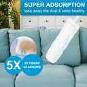 Kefanta Duster Heavy Duty Dusting Kit,5.5 ft Long Extendable Handle with 12 Disposable Microfiber Duster Refills for Home Cleaning, Ceiling,Fan, Blind,Window |Traps 5X More Dust Than Feather Dusters