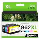 Acaves 962XL Ink Cartridges Combo Pack HP962XL/ 962 Ink Cartridges Combo Pack for HP Ink 962XL Combo Pack HP962XL Use with HP Officejet Pro 9010 9015 9018 9020 9025 Printers, 4 Pack