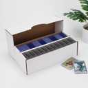 4 Set Trading Card Storage Box, 1600 Count Collector White Trading Cards Box Storage Sports Card Storage Cases Organizer Box for Basketball Soccer Baseball Game Cards