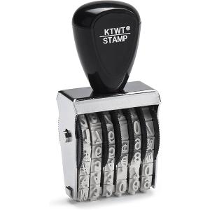KTWT 1.5" Rubber Stamp Line Dater, Date Stamp, Office Stamp, Rotating Stamp 3/16" (5mm)