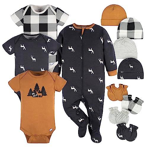Gerber Baby Boys 12 Piece Layette Gift Set, Brown Deer, Newborn, Size 0-3M