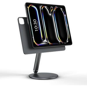 LULULOOK Magnetic Stand for iPad Pro 13 inch M4 (2024)/ M5(2025), 360 Rotating Swivel Base, Aluminum Alloy Tablet Stand for Desk, Foldable Holder Only for iPad Pro 13" M4/M5
