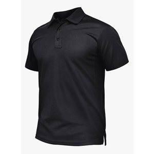 TACVASEN Mens Polo Shirt Short Sleeve Tactical Performance Collared Work Golf Shirts Dry Fit Pique Polos for Summer, Size -S