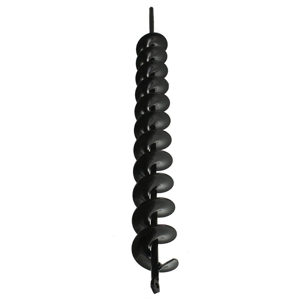 2in Wide 24in Long Metal Earth Augers Drill Bit, Garden Plant Flower Bulb Auger Rapid Planter Bulb Compatible Auger Machine Head with 3/8in Diameter Non-Slip Hex Shank