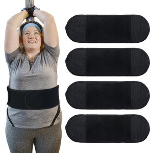 Shyyween 4 Pcs 14.5" Extender Strap Multipurpose Elastic Hook and Loop Extending Decompression Belt Extender for Back Knee Arm Leg Braces Wraps Belts Massage Waist Wrap