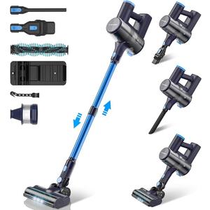 Claesydorn Cordless Vacuum Cleaner, Powerful 6-in-1 Lightweight Stick Vacuum Up to 45mins Runtime with Ultra-Large Capacity Battery, Rechargeable Handheld Vacuum for Hard Floor Pet Hair Home