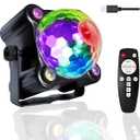 Disco Ball Light for DJ Party: Strobe Led Dance Stage Lighting Sound Activated Rotating Lamp With Remote Control for Room Indoor Outdoor Kids Ceiling Decor Bar Club Rave Home Wedding Karaoke Christmas