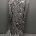 Laundry by Shelli Segal Women's Long Sleeve Midi Dress with Tie Belt (2, Grey Multi)