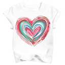 Valentine Shirts for Kids Boys Girls Valentines Day Funny T-Shirt Toddler Short Sleeve Graphic Tops 2026 (3-4T) (Black_8)