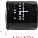 Oil Filter 69J-13440-04-00 69J-13440-03-00 Replacement  Compatible with Yamaha F150 F175 F200 F225 F250 4-Stroke Outboards, AR/SX Boats, FX HO VX VXR FZR WaveRunner 2-Pack