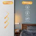 Cordless No Tools No Drill Cordless Cellular Shades, Blackout Light Blocking Honeycomb Shades for Home, Thermal Insulation Blinds for Windows, Easy to Install