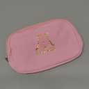 Initial Letter Fanny Pack for Girls, Patch Belt Bag, Toddler Crossbody Bags Gifts for 3 4 5 6 7 8 9 10 11 12 Year Old Teens Kids, Christmas Graduation Gifts for Teen Girls. (Pink-A)