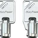 KeyPower Keys (2) GR777 Tubular Key for Whirlpool Greenwald Commercial Washer Door/Service Panel/Coin Washing Machine, Compatible with Speed Queen Maytag ESD Lock