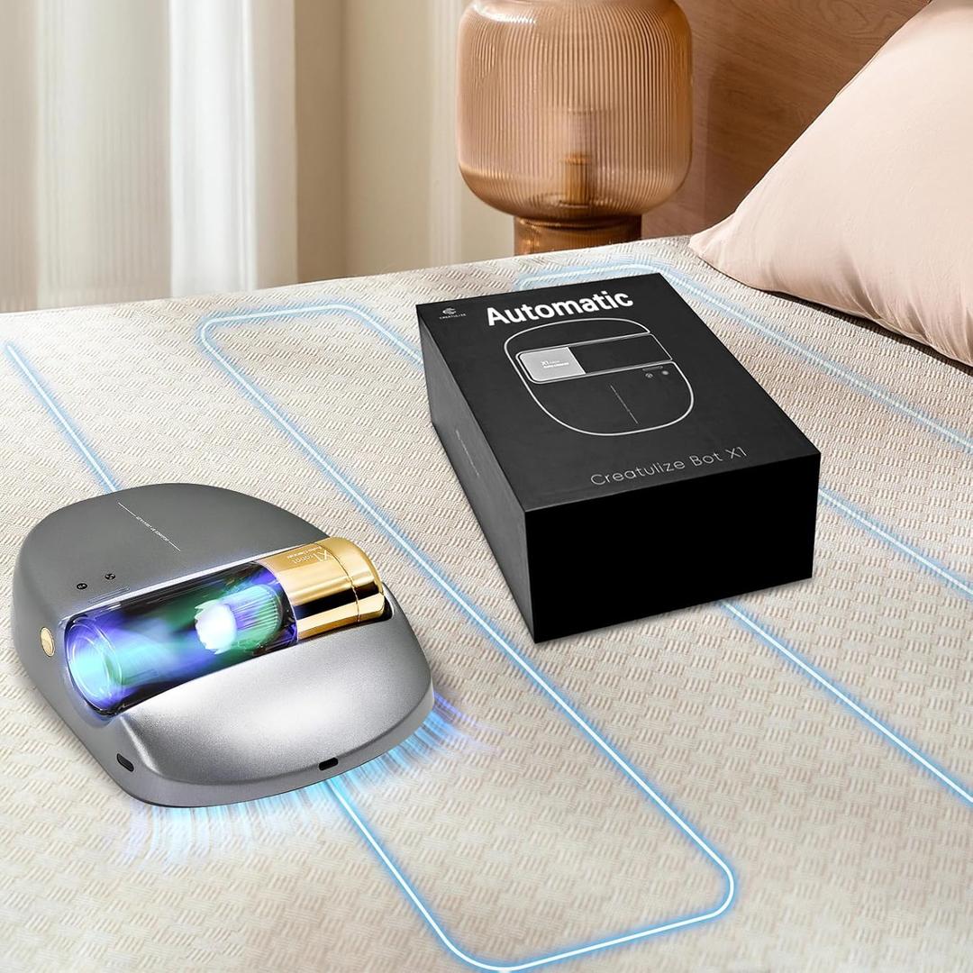 3 in 1 Cordless Robot Bed Vacuum Cleaner with 270nm UV Light - Smart Navigation, 14AW Strong Suction & Edge Detection Technology for Mattress, Sofa, Carpet