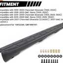 ECOTRIC Tailgate Spoiler Cap Cover Compatible with 1999-2007 Chevy Silverado GMC Sierra Replacement for 15932249 GM1909101 Molding Top Protector Textured Black