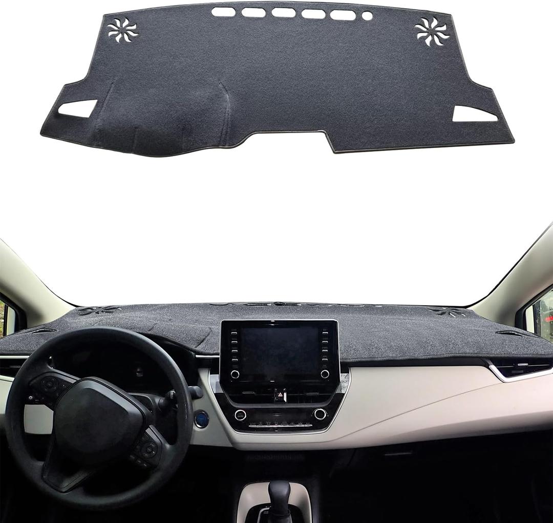 for Toyota Corolla Accessories 2019-2021 2022 2023 2024 2025 Dash Cover, Dashboard Cover Mat for Corolla 2019-2025 Non-Slip Sunshield Protector Dash Cover Mat, Gray