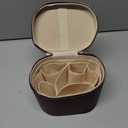 honitty Makeup Bag, Travel Make up Case with Compartments and Handle, Portable Cosmetic Organizer Bags,Toiletry Bag for Women (M(7.6*5.5*6 in), Burgundy(7.6*5.5*6 in))