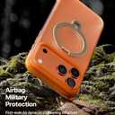 TORRAS Ostand Q3 Air for iPhone 17 Pro Max Case with 360 Magnetic Stand, Fit for MagSafe, Mil-Grade Drop Tested, Camera Control Button, Shockproof Phone Case for iPhone 17 Pro Max 6.9", Horizon Orange