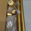 2 Pack Gold Curtain Rods for Windows 30 to 42 Inch(2.5-3.5ft), 1 Inch Diameter Heavy Duty Curtain Rods, Adjustable Curtains Rod, Modern Decorative Drapery Rod, 30-42" Brass Gold