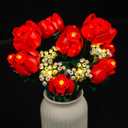 2 x VONADO Light Kit Compatible with Lego-Bouquet-of-Roses-10328 Flowers Icons (Lights Only, No Models) Creative LED Lighting Set Compatible with Lego 10328 Valentines Roses Bouquet Building Set