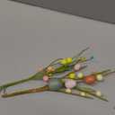 XmasExp 6pcs Easter Decorations for Home with Eggs - Artificial Flowers for Spring Indoor & Outdoor Decor, Easter Table Decor & Tree Decorations for Festive Celebrations(Pink Yellow)