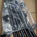 HEI! DEAR 2Pack Black Curtain Rods for Windows 30 to 42 Inch(2.5-3.5ft),1”Diameter Heavy Duty Curtain Rods, Adjustable Curtains Rod, Modern Decorative Drapery Rod, 30-42",Matte Black