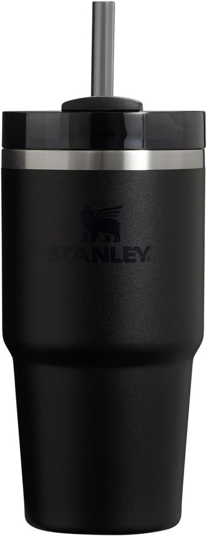 Stanley Quencher H2.0 Tumbler with Straw 20 oz | Flowstate 3-Position Lid | Cup Holder Compatible for Travel | Insulated Stainless Steel Cup | BPA-Free | Black 2.0