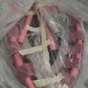 Foldable Mini Trampoline, 40" Rebounder Trampoline for Adults & Kids, 450lbs Capacity with T-Shaped Adjustable Bar, Indoor Fitness Workout Exercise Equipment (Pink)