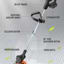 Electric Weed Wacker Cordless Eater Battery Powered, 21V Weed Trimmer with 2 Battery and Charger, 5 Types 26Pcs Blades, 3 in 1 Grass Trimmer/Brush Cutter/Lawn Edger for Garden Yard