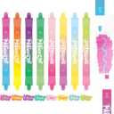 2 x Dual Tip Pastel Highlighters, 8 Colors, 4-Pack, No Bleed Quick Dry Ink, Chisel and Bullet Tips (DOpamine+macarom).