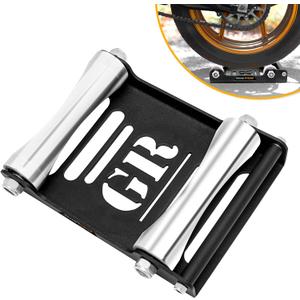 GRAND PITSTOP Motorcycle & Powersports Maintainence Stand Wheel Cleaning Wheel Roller Stand for tire Cleaning & Chain Lubrication - Groller Large (Bikes < 600 lb & Tire Width <240 mm) (Black)