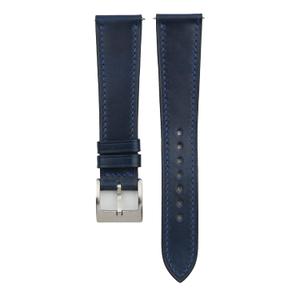 Handmade Classic Shell Cordovan Leather Watch Band, Quick Release Leather Watch Bands 16mm 18mm 19mm 20mm 22mm For Men And Women (Navy)