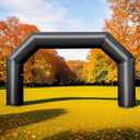 OZIS Inflatable Arch Black 20ft, Inflatable Archway Built in 150W Blower, Inflatable Start Finish Arch for Party,5K Race,Outdoor Advertising Commerce,School Sport