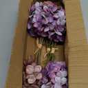 9 Pcs Fall Hydrangea Artificial Flowers for Decoration, Fall Artificial Flowers Floral Stems for Centerpieces, 12.5" Falls Silk Flower Fake Flower Bouquet for Autumn Farmhouse Wedding Decor, Purple