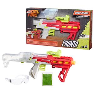 Nerf Pro Gelfire Pronto Blaster, Quick Reload, Instant Fire, 800 Rounds Total Capacity, 5000 Gelfire Rounds, Eyewear, Gifts for Teens 14+