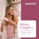 Hair Skin & Nails Vitamins Supplement for Women,with Biotin,Collagen Peptides,Hyaluronic Acid,Vitamin A, C, E, B5,B6,Support Skin Moisture and Suppleness,Hair and Nails Health,120 Capsules