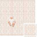 Play Platoon Non-Toxic Large Baby Play Mat for Floor, 9 Tile 72 x 72 inch - Extra-Thick Interlocking Foam Floor Tiles 24 x 24 in Puzzle Mat Pieces with Border, Playmat for Toddlers & Children - Petal