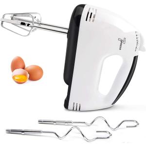 Handmixer Electric Handheld - 7 Speed Portable Kitchen Mixer Electric with 5 Stainless Steel Accessories Whisk, Food Beater for Whipping Mixing Cookies Cakes Eggs Dough