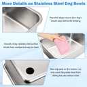Fhiny 7 Gallon Stainless Steel Dog Water Bowl, Extra Large Capacity Dog Water and Food Bowl, Metal Pet Feeding Bowl for Indoor and Outdoor Use for Large Breed Pets（19.7 x 13.8 x 9.9 in）