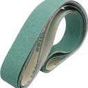 2 x 42 Inch Ceramic Sanding Belts, 2x42 Metal Grinding Belt, 60/80/120/180/240/400 Grit Sander Belt for Knife Making, Deburring, 6 Pack