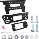 101345 Winch Mount - Compatible with Polaris Ranger Full-Size 570/900/1000 and Gravely UTVs - Polaris Ranger Winch Mount with Black Powder Coated
