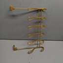 Twisted Design Over the Door Hook Rack, Towel Hanger, Coat Rack for Bathroom, Bedroom or Laundry Room (Gold With 12 Hooks)