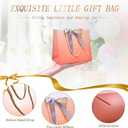 swihorab 20 Pcs Gift Bag, Large Treat Boxes Portable Paper Gift Bag with Handles, Mini Gift Bags for Wedding Birthday Party Supplies, Gradient Orange